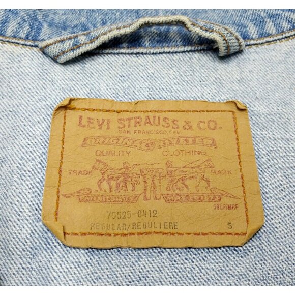 Vintage Levi's Jacket Mens‎ S Trucker Blue Denim Button Up Made in Canada 75525 - Picture 3 of 10